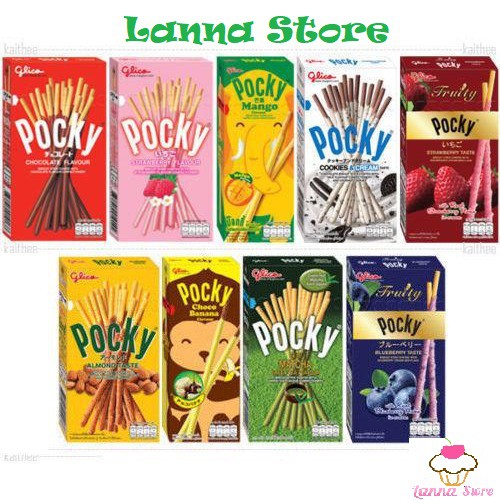 Bánh que Pocky vị chuối và xoài GLICO hộp 25g - Thái Lan