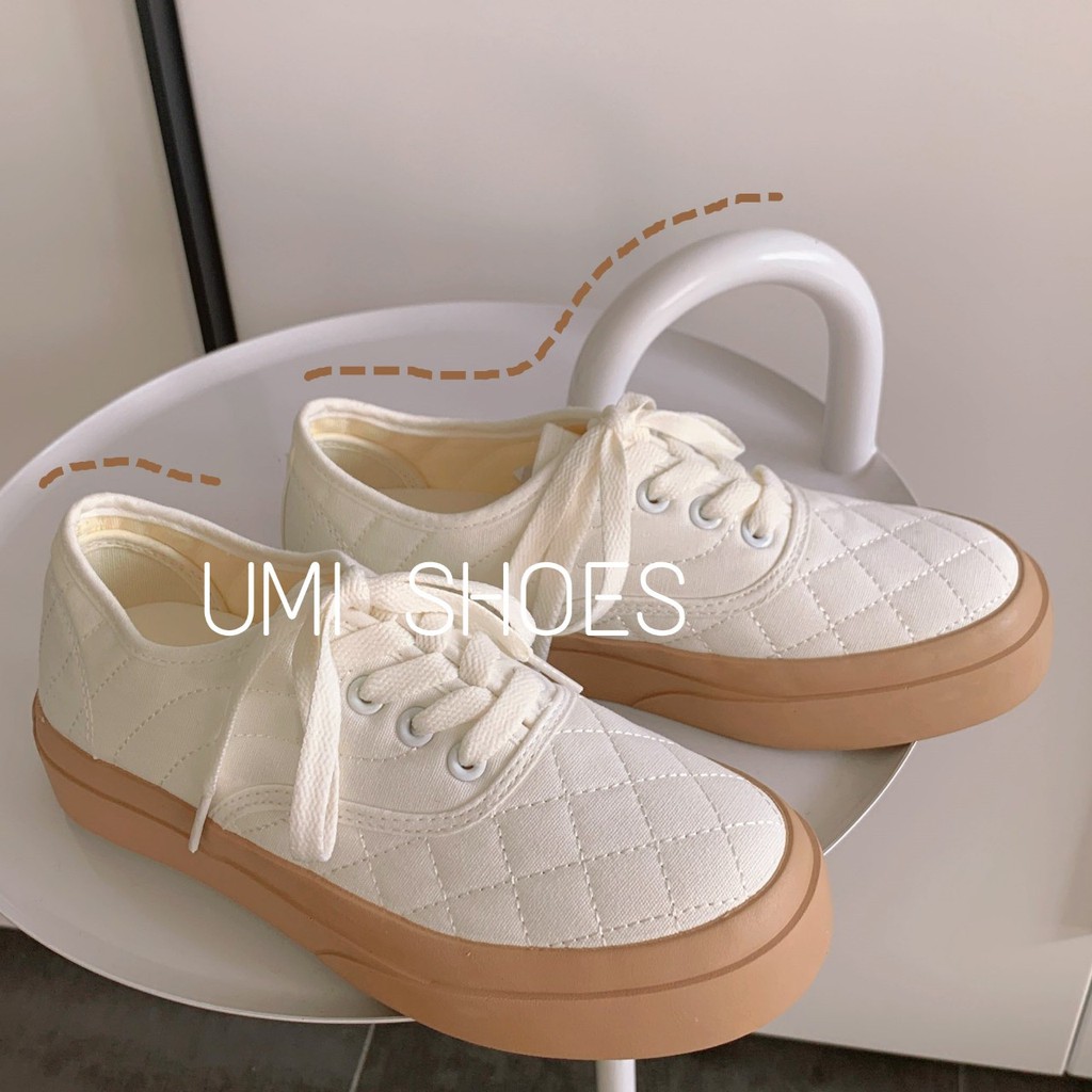 [SẴN] Giày thể thao nữ Ulzzang đế bằng bánh mì basic độn đế vải canvas bata mới hot phong cách hàn quốc đẹp cá tính đẹp