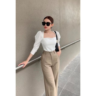 Áo cổ vuông tay phồng, kiểu dáng thanh lịch nhiều màu sang chảnh