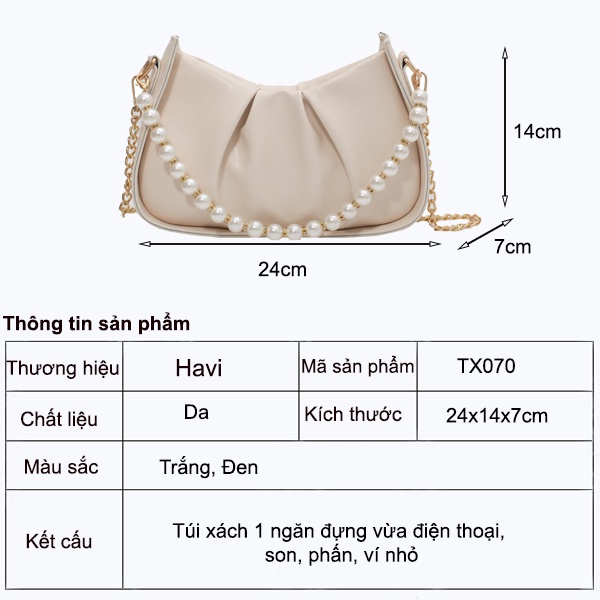 Túi Xách Nữ Đẹp, Đeo Chéo, Xách Tay Đi Chơi, Đi Làm Thời Trang Cao Cấp Havi  TX070