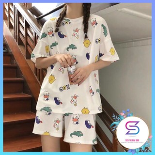 Bộ Ngủ Nữ, Set Đồ Mặc Ở Nhà Cho Các Nàng, Chất Liệu Cotton Thoáng Mát Cực Xinh