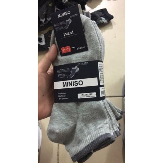 [ Gía siêu rẻ ] COMBO 10 ĐÔI TẤT MINISO KHÁNG KHUẨN CỔ VỪA ALS