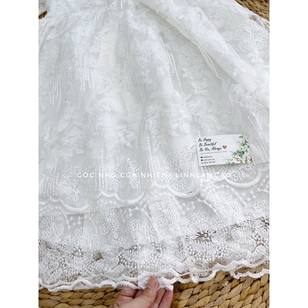 Váy Đầm Nữ Dự Tiệc Dáng Babydoll Phối Ren Cổ Tim, Váy Dự Đám Cưới Babydoll