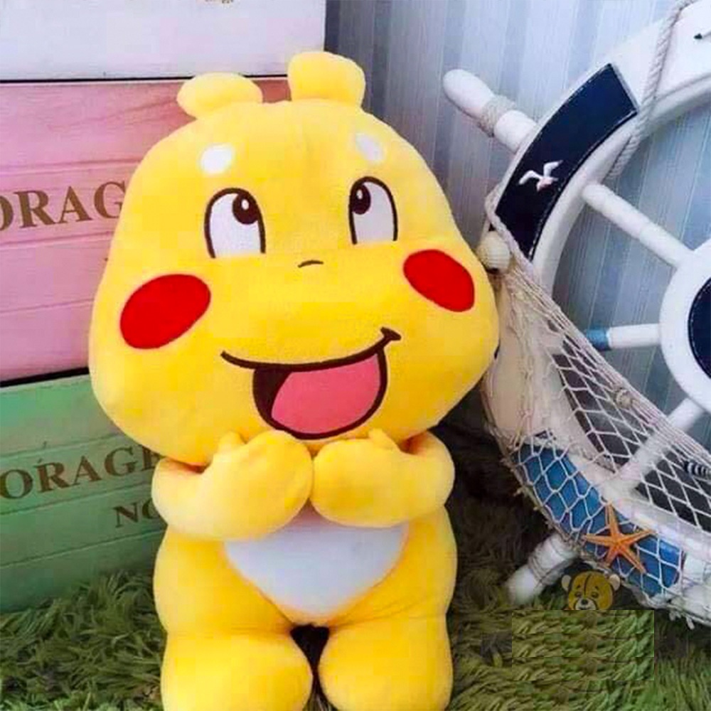 Qoobee nhồi bông ngộ nghĩnh- Gấu bông Qoobee cho bé - Vải co dãn mềm mịn - size 80cm