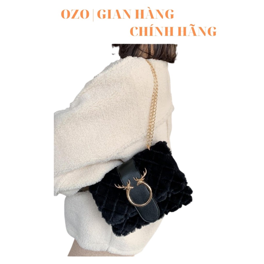 [Mã FAMAYWA2 giảm 10K đơn 50K] Túi xách nữ lông cừu, khoá mạ vàng sang trọng hot trend 2021 - More Beauty | BigBuy360 - bigbuy360.vn