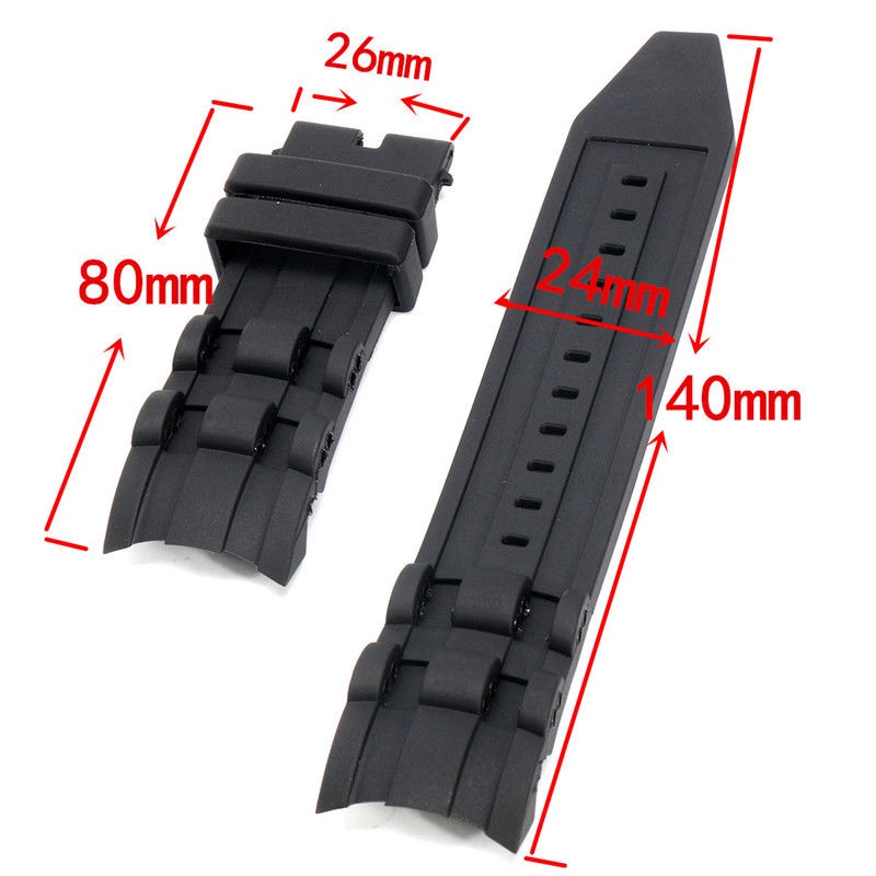 Dây đeo đồng hồ silicon màu đen 26mm phù hợp cho Invicta Invicta Pro Diver