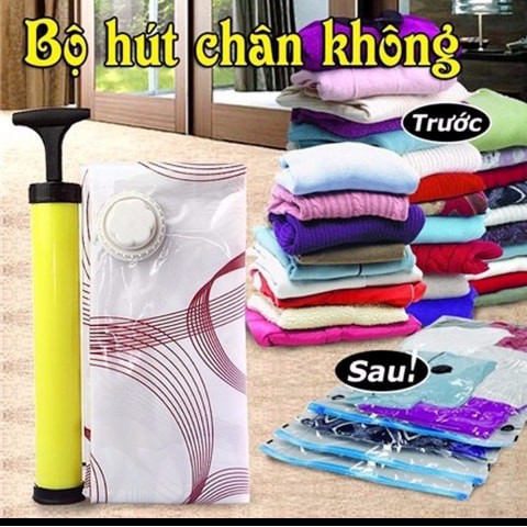 Bộ 8 túi hút chân không kèm bơm tay