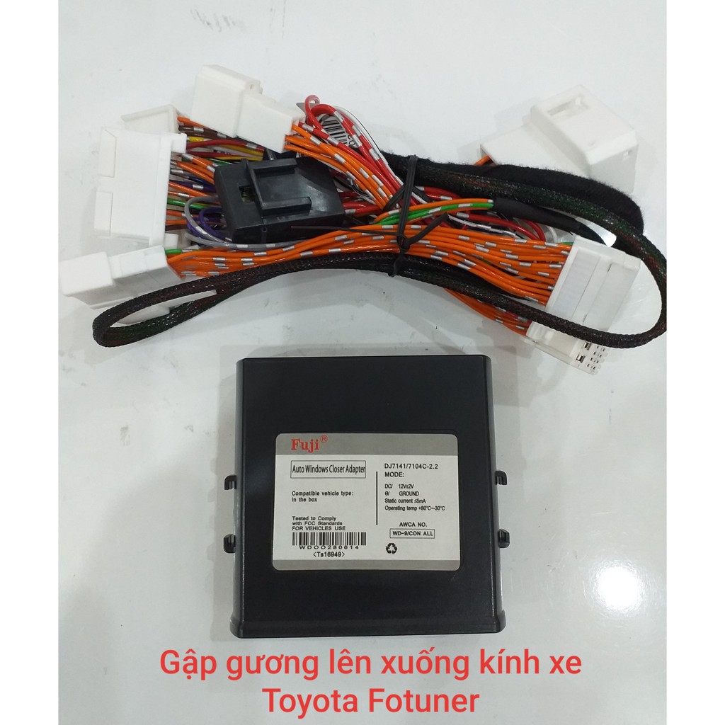 Gập gương lên xuống kính tự động cho xe Toyota Fortuner