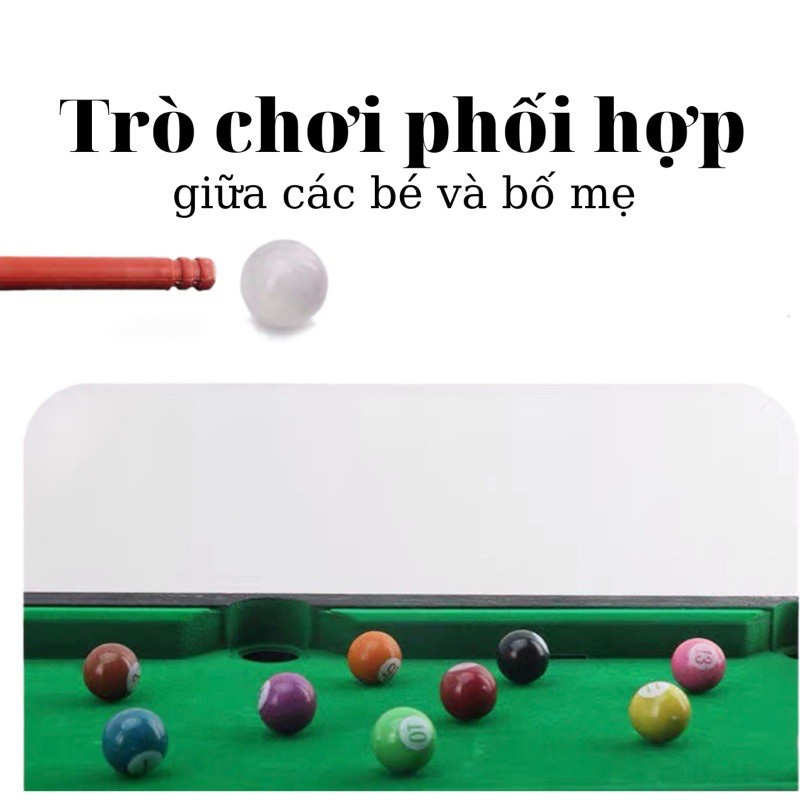 Bộ bàn Bida mini 16 bi đầy đủ các phụ kiện cho bé (kích thước 55cmx33cmx15cm)