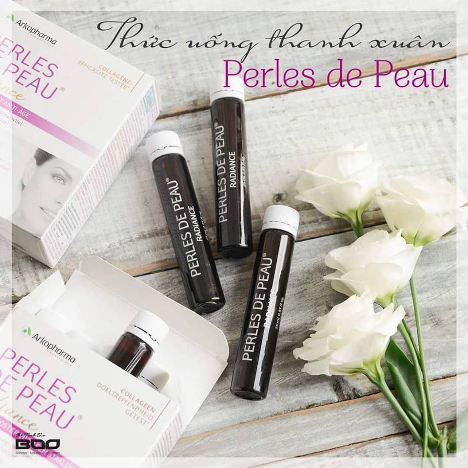 Ống đẹp dưỡng Collagen Perles de Peau 1 hộp 10 ống