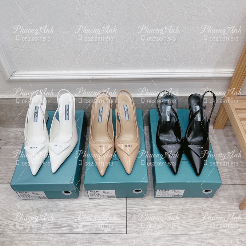 Sandal Prada 3 Màu Đen Trắng Kem