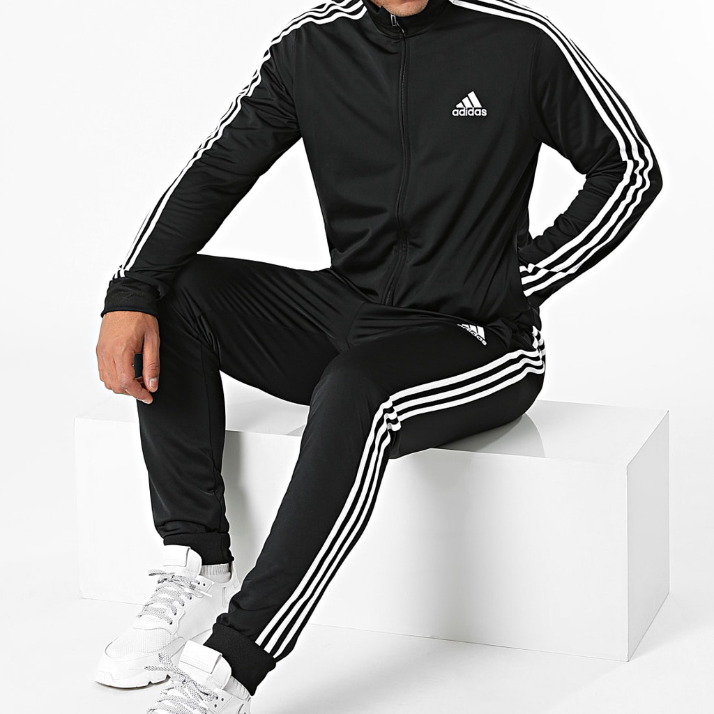 [100% HÀNG CHÍNH HÃNG] Bộ thể thao nam Adidas chất poly đen - GK9651