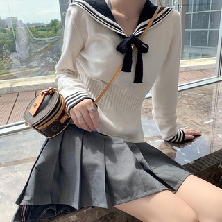 Áo Len Nữ Dài Tay Cổ Thủy Thủ Thời Trang