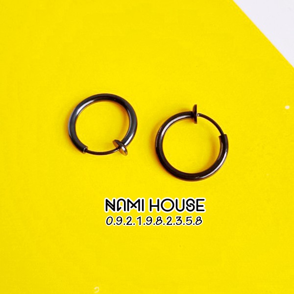 Bông tai nam nữ khoen tròn kẹp vành tai loại hàng tốt (không cần bấm lỗ tai) - namimi house