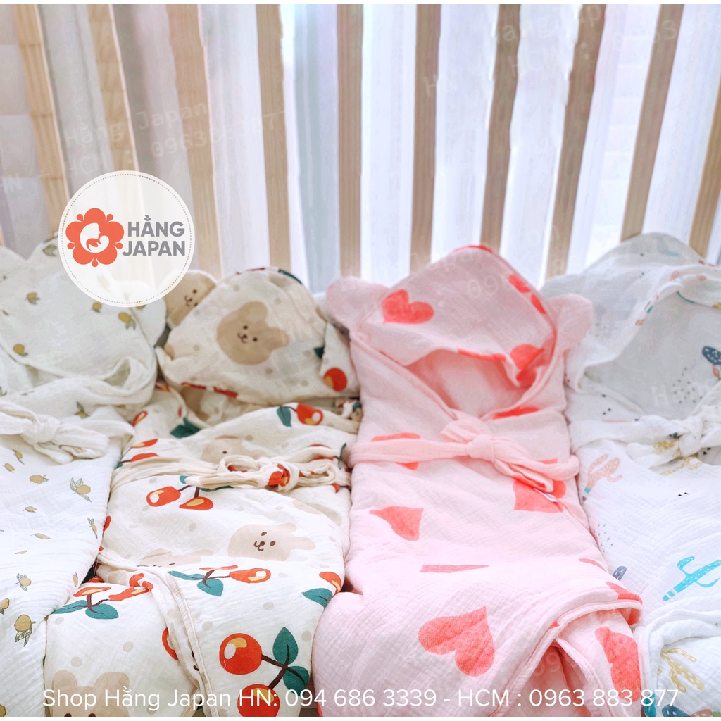 Chăn ủ trần bông MUSLIN TREE BABYBEE cho bé kích thước 80*80cm - Hàng việt nam chất lượng cao