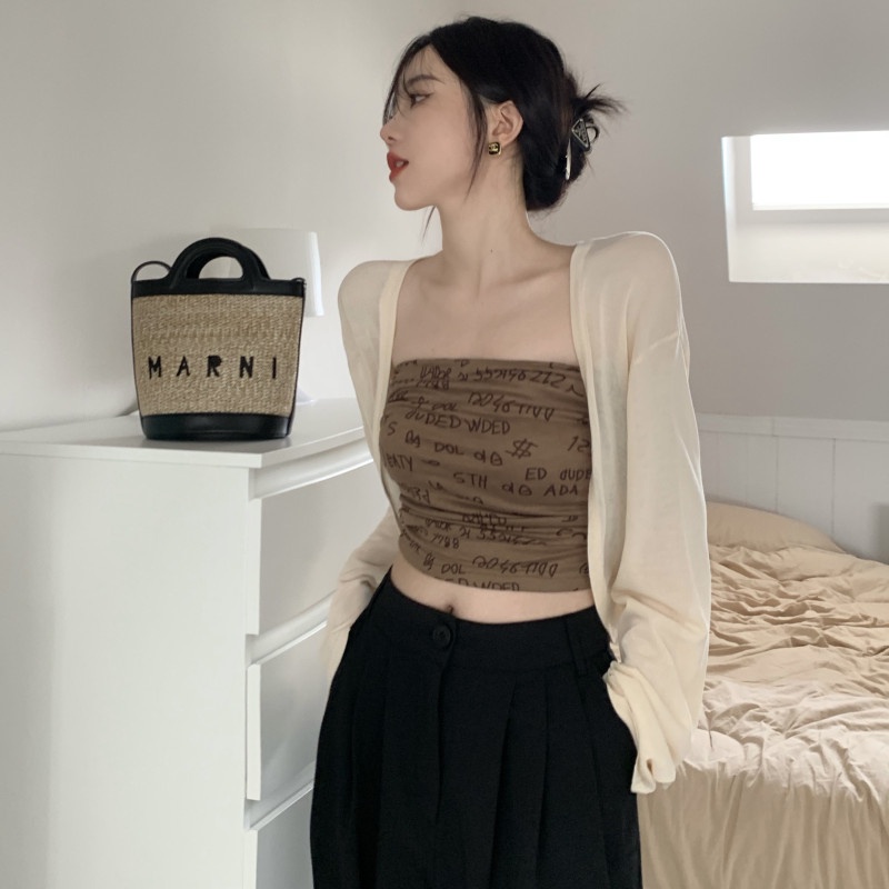 Áo Lửng Tay Dài Chống Nắng Thời Trang Quyến Rũ Dành Cho Nữ