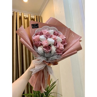 bó hoa 20 bông hồng mix