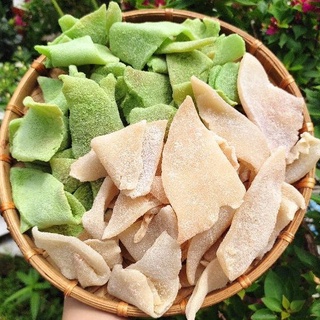 Mứt dừa non mix 2 vị 500g ( lá dứa, sữa)