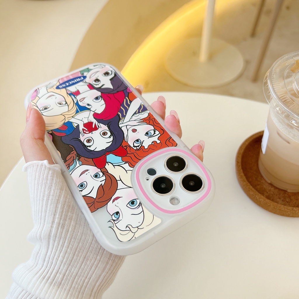 Ốp Điện Thoại Mềm Họa Tiết Công Chúa Cho iphone 11 12 13 pro max mini XR XS 7 8 plus