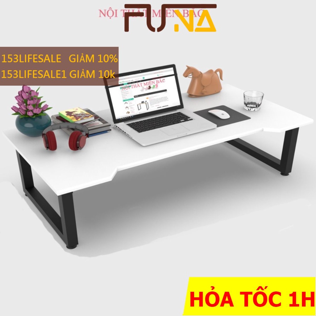 Bàn bệt GAMING FUNA kiểu dáng hiện đại chân sắt hộp loại to 40x40mm phủ sơn tĩnh điện mặt bàn gỗ MDF 17ly