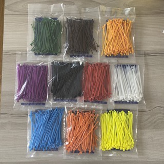 Dây rút nhựa màu combo 10màu/10bịch [10,15,20cm]