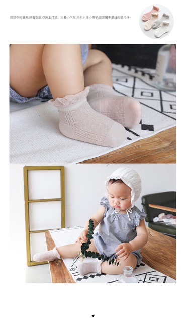 Set 4 đôi tất lưới Nemo size 0-3 và 3-12 tháng tuổi cho các bé,chất liệu cotton mềm mịn, thoáng mát Babyboo