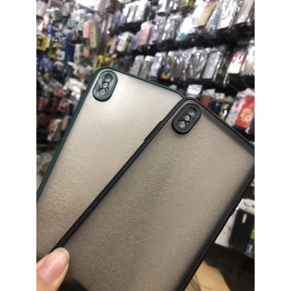 Iphone XS Max Ốp lưng viền màu lưng nhám