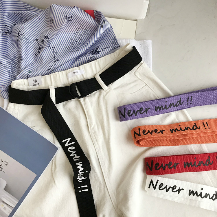 Thắt Lưng Vải Canvas Thiết Kế Đơn Giản Phong Cách Hàn Quốc