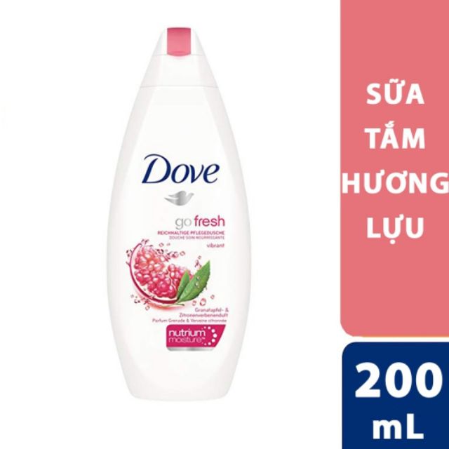 Sữa tắm dưỡng ẩm Dove Revive 200ml - hương Lựu và Cỏ roi chanh