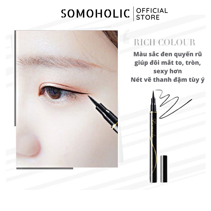 Bút kẻ mắt nước màu đen chống thấm nước không trôi không bị nhòe Lameila eyeliner Somoholic ELN2 | BigBuy360 - bigbuy360.vn