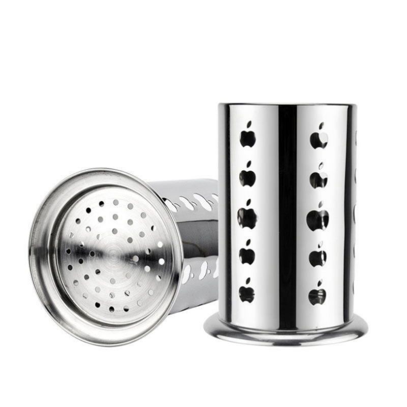 Ống đựng đũa bằng thép hình Apple, tròn to,,,