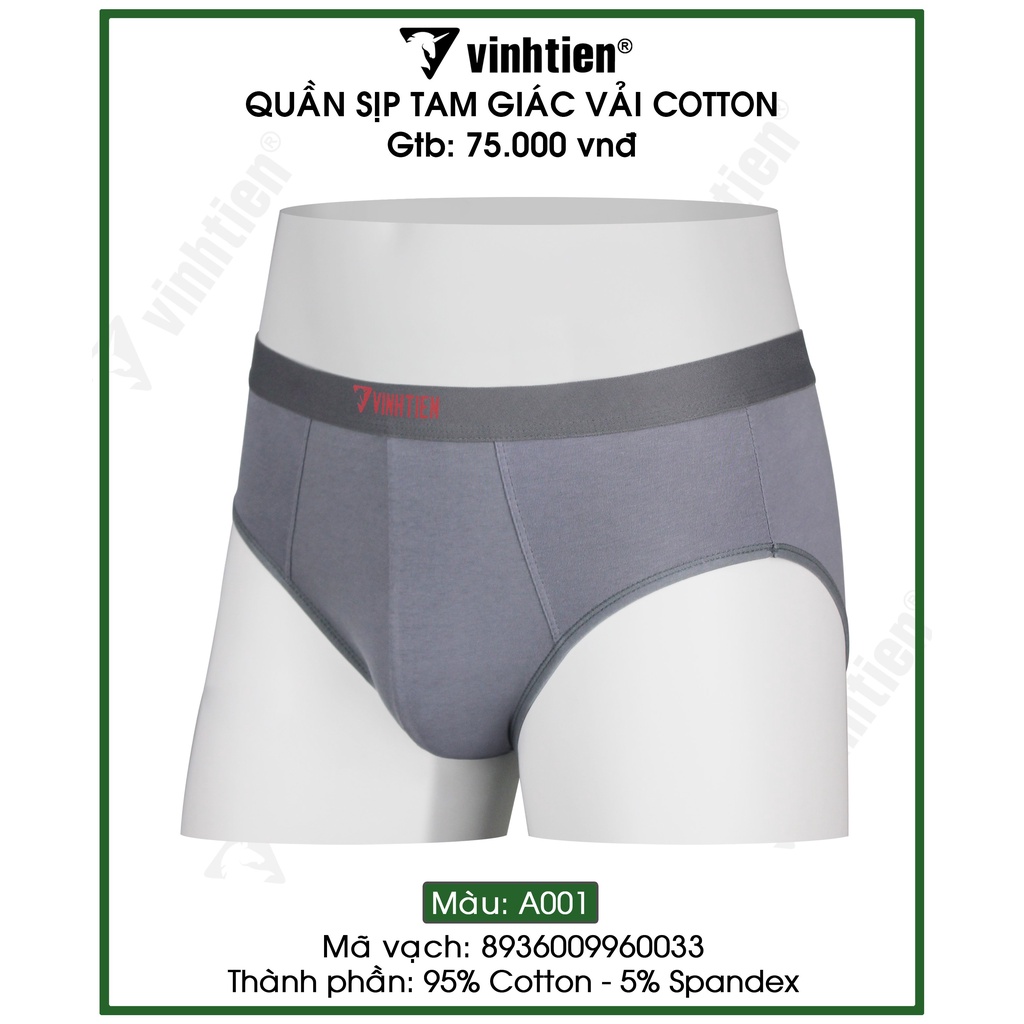Quần Lót Tam Giác Nam Cotton Vĩnh Tiến 75 - Nhiều Màu