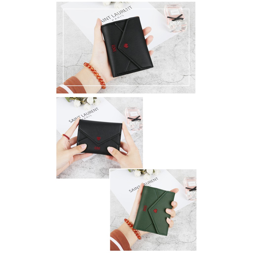Ví mini dáng bì thư tình yêu dễ thương da mềm size 12.5 | BigBuy360 - bigbuy360.vn