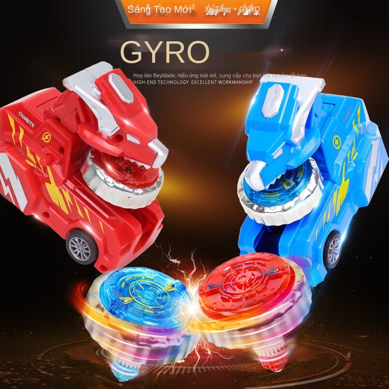 New Gyro Car Toy Children Cyclone Magic Mecha Alloy Sideguard Power Cool Chariot Spinning top