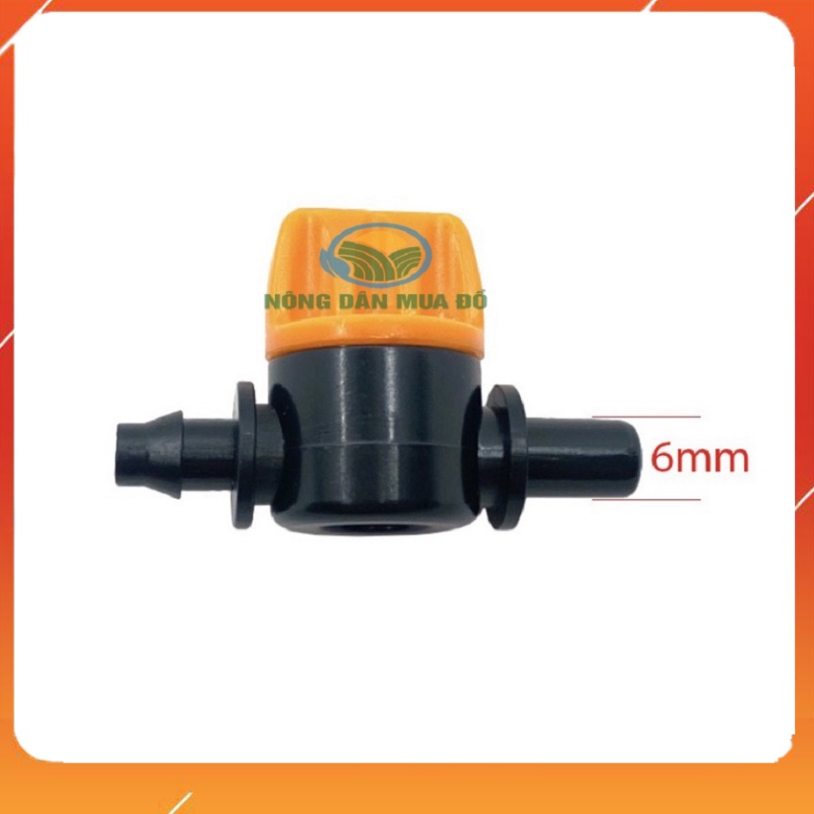 Bịch 100 Van khóa sino 1 đầu trơn 1 gài và 2 gài nối béc tưới điều chỉnh lưu lượng và bán kính Van khóa ống LDPE 6mm 8mm