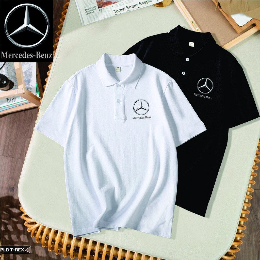 Áo thun nam polo in logo Mercedes