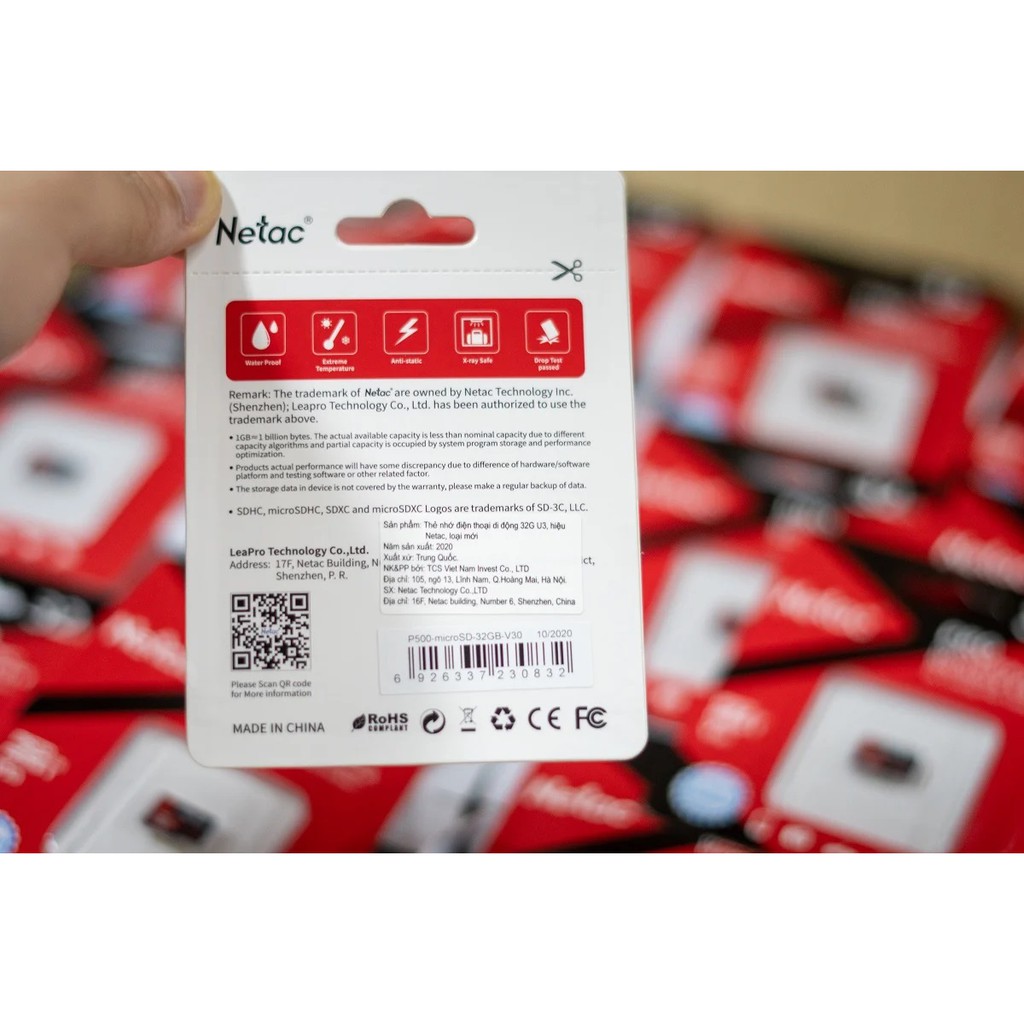 Thẻ nhớ MicroSD 32Gb Netac U3 Class10 Pro | BigBuy360 - bigbuy360.vn