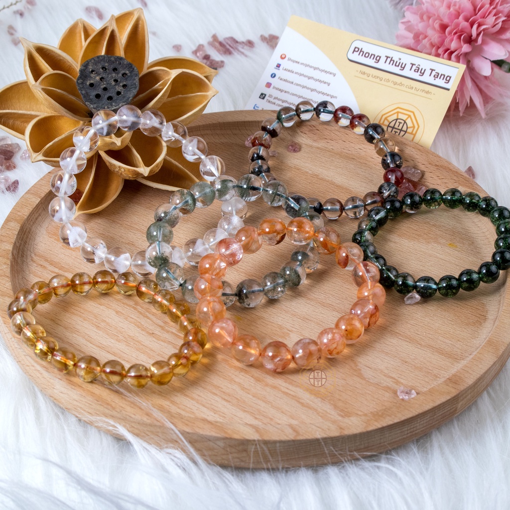 Vòng Tay Phong Thủy Đá Ưu Liinh Tự Nhiên [TẶNG HỘP GỖ] nam nữ mệnh Kim Mộc Thủy Hỏa Thổ - Phong Thủy Tây Tạng