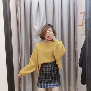 ÁO THUN CROPTOP TRƠN FORM RỘNG TAY DÀI BASIC 2