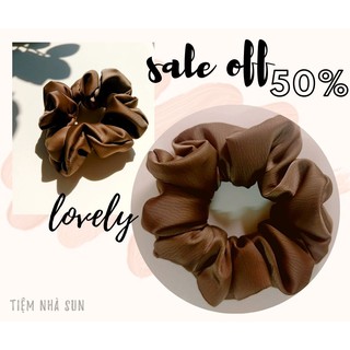 [Hàng Độc Quyền] Cột Tóc Vải Scrunchies độc quyền lụa mango óng ánh