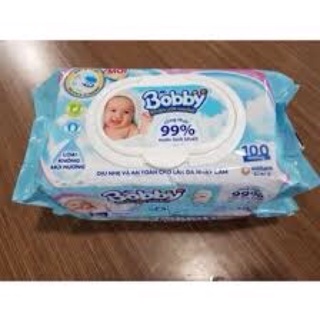 Giấy Ướt Bobby Không Mùi 100 miếng