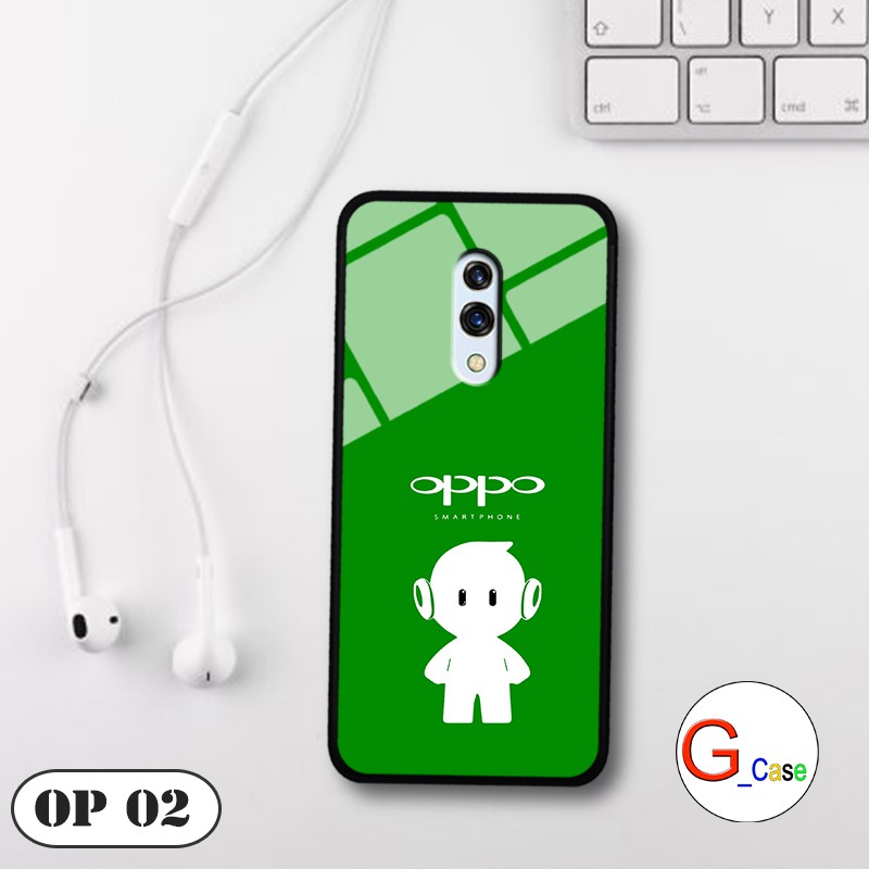 Ốp lưng Oppo K3/Realme X-lưng kính in logo hãng điện thoại