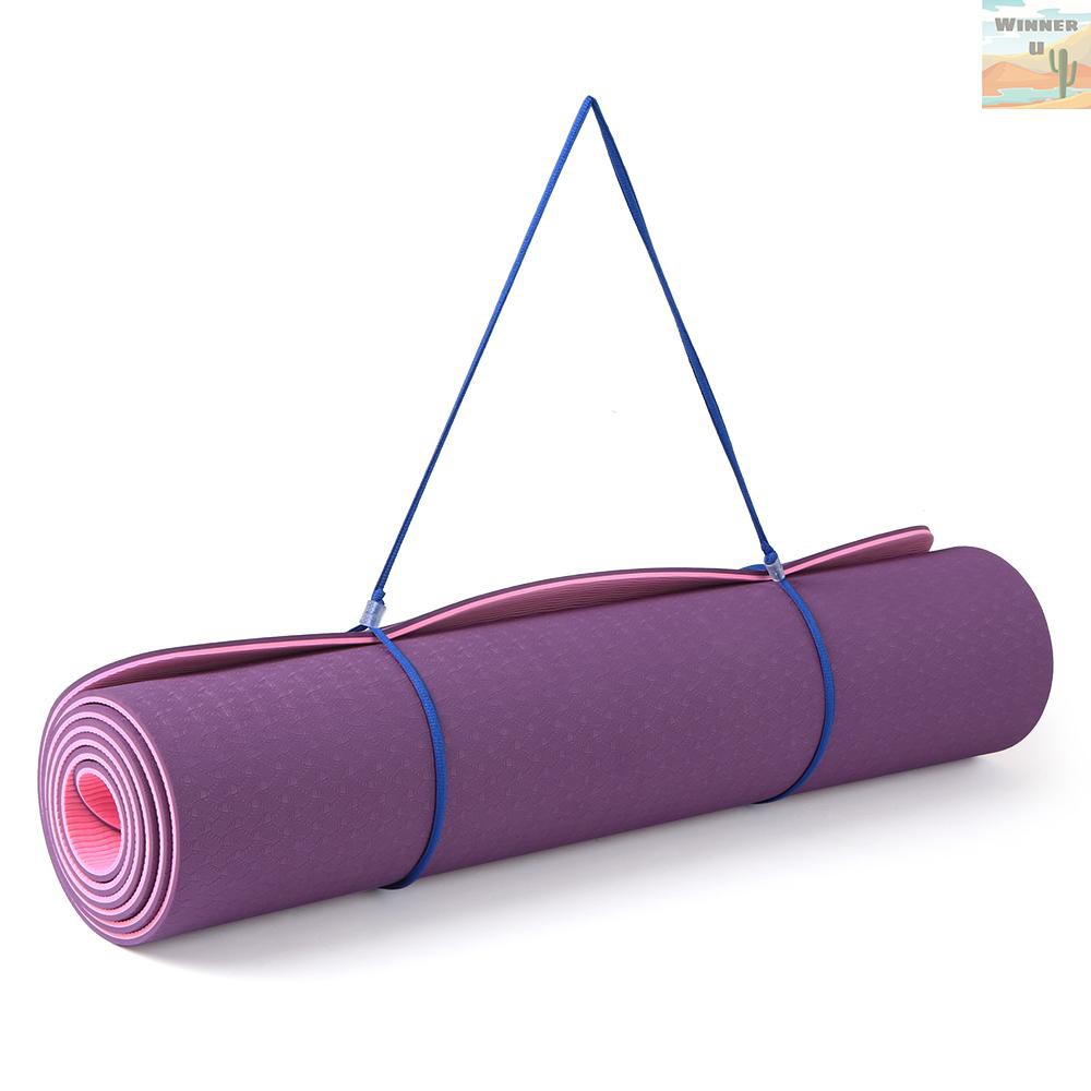 🏆WinnerYou 72x24IN Non-slip Yoga Mat TPE Eco Friendly Fitness Pilates Gymnastics Mat Gift Carrying Strap and Storage Bag