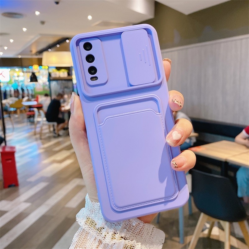 Ốp Điện Thoại Có Ngăn Kéo Đựng Thẻ Bảo Vệ Camera Cho Realme 8 Pro 4G OPPO A94 F19 Pro Reno 5 Lite