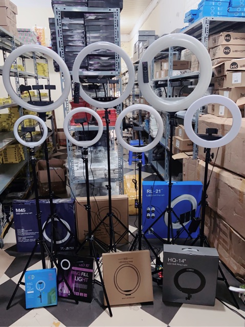 Bộ Đèn Size 20, 26, 32, 33, 35 tốt, 45 3 đầu kẹp ,54cm 3 đầu kẹp có điều kiển hỗ trợ Livestream - trang điểm - chụp ảnh
