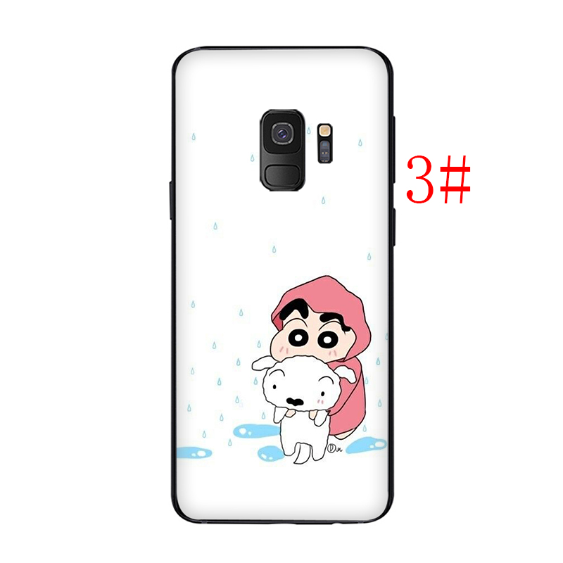 Ốp lưng silicone TPU hình cậu bé bút chì shin cho Samsung A6 A7 A8 A9 J4 J6 J8 Plus 2018 A5 2017 J7 Duo