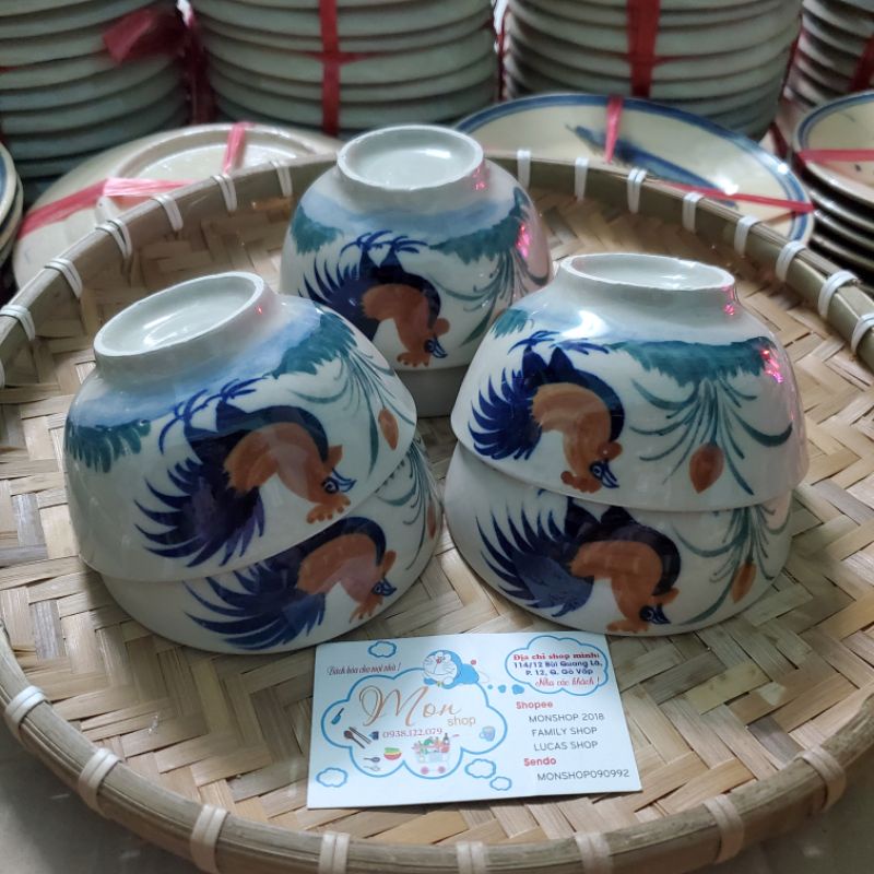 💢👌COMBO 5 CHÉN CƠM GÀ CAO CẤP🤩🤩 HOA VĂN 🐓🐓 VẼ TAY😉