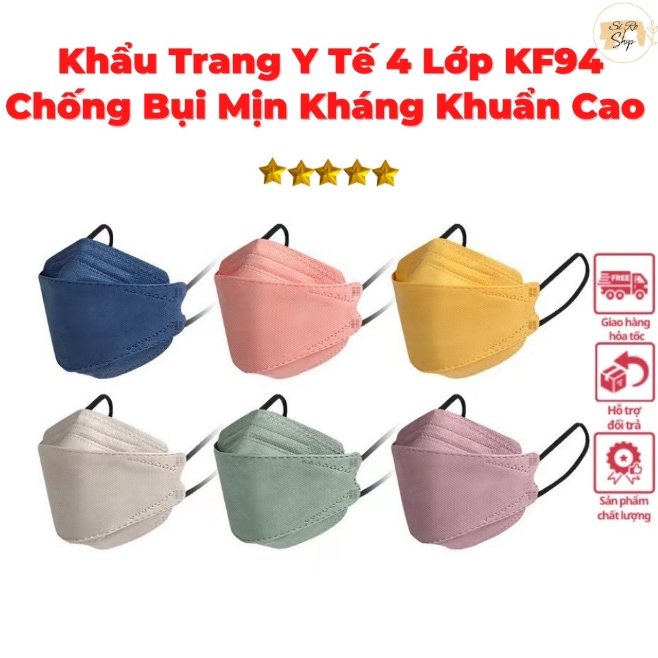 Khẩu trang y tế 4 lớp KF94 Chống bụi mịn, kháng khuẩn cao cấp SHOPSIRO