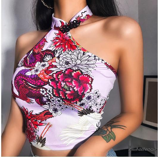 Áo Sát Nách Cổ Lọ Phong Cách Trung Hoa Cổ Điển