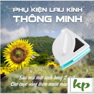 Dụng cụ lau kính 2 mặt hít nam châm tam giác, dụng cụ vệ sinh, lau của kiếng chung cư, Sử dụng lực hút nam châm cực mạnh